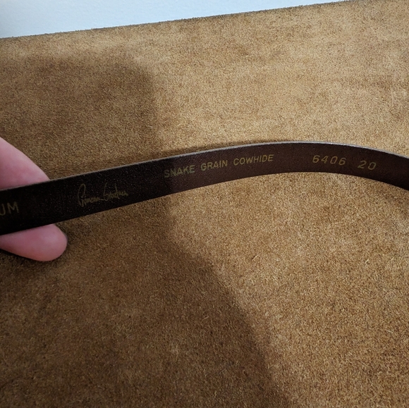 Vintage Leather Snake Grain Belt - Picture 3 of 5